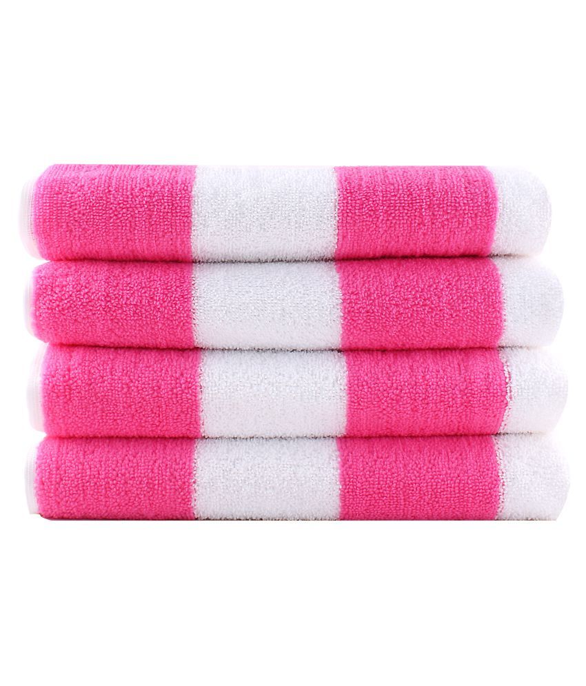 BATHE & SOAK Set of 4 Microfibre Bath Towel Pink Buy BATHE & SOAK Set