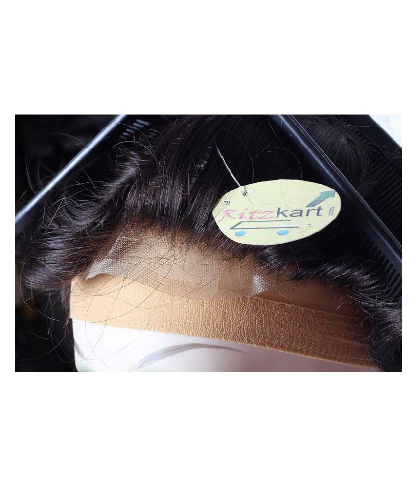 Ritzkart 7x5 Full Double Lace European Human Hair Patch Toupee For