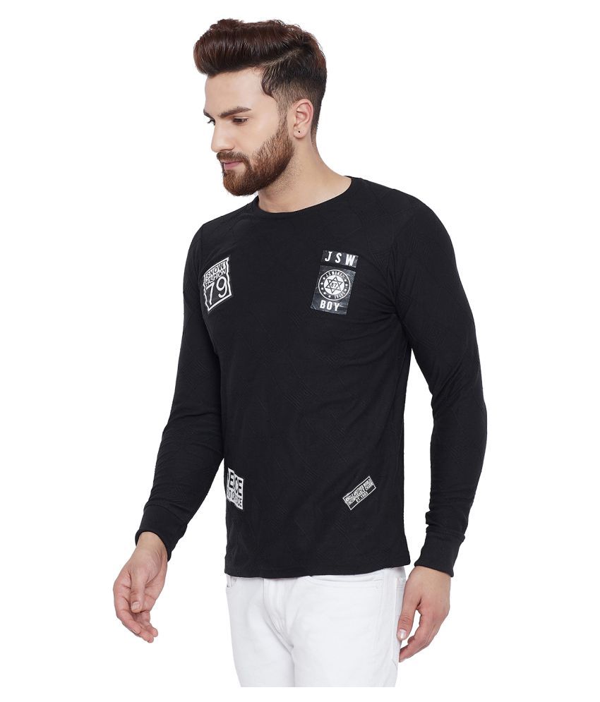 Camey Black Full Sleeve T-Shirt - Buy Camey Black Full Sleeve T-Shirt ...