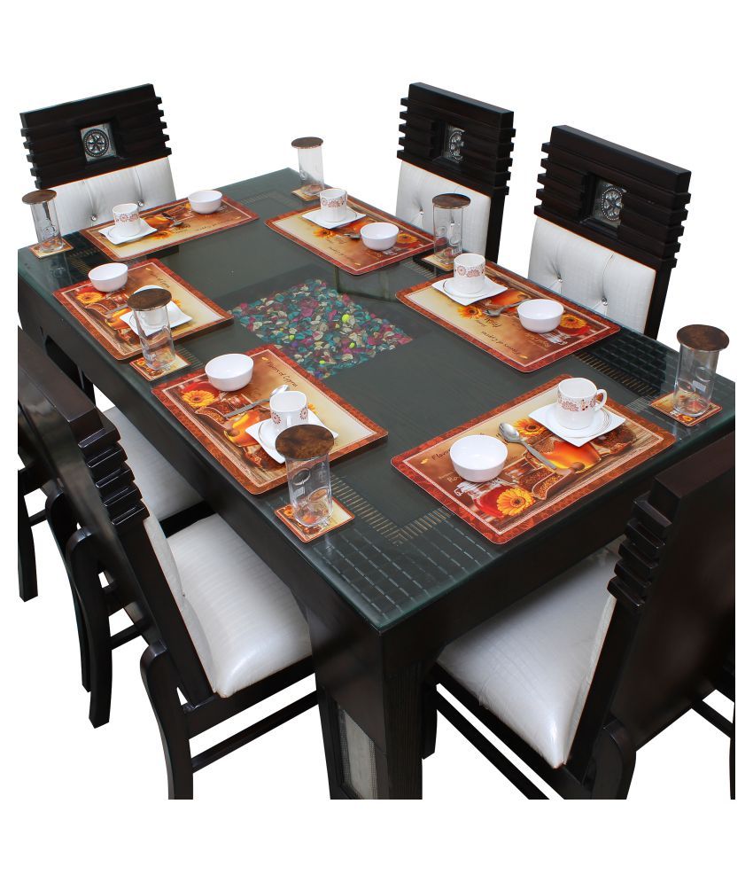 Lithara Set Of 6 Pvc Table Mats Coasters Buy Lithara Set Of 6