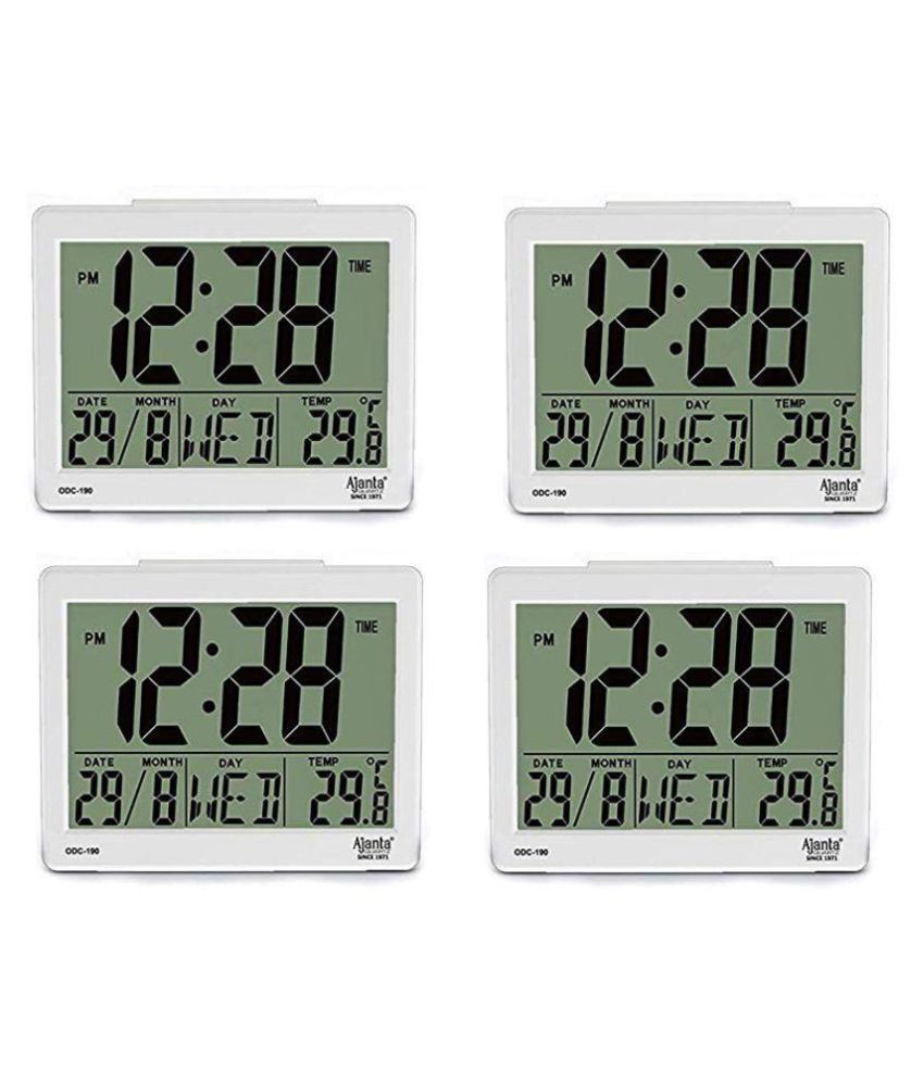 Ajanta Digital Plastic Table Clock Pack of 4 Buy Ajanta Digital