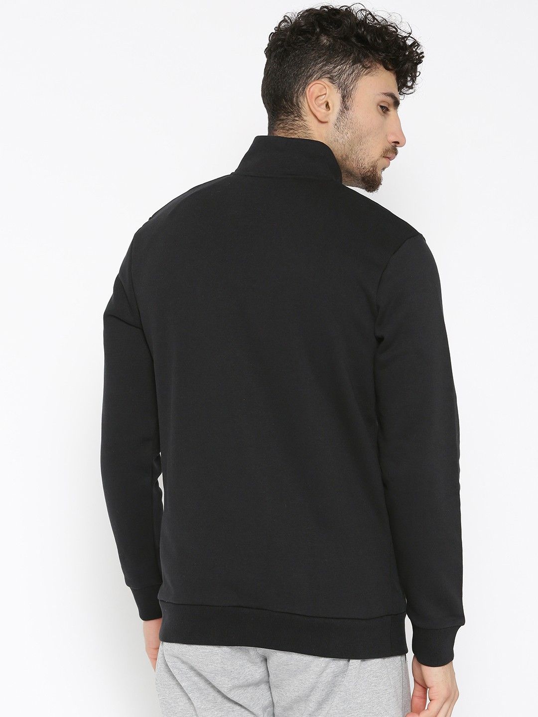 Alcis Black Cotton Polyester Fleece Jacket Single Pack Buy Alcis