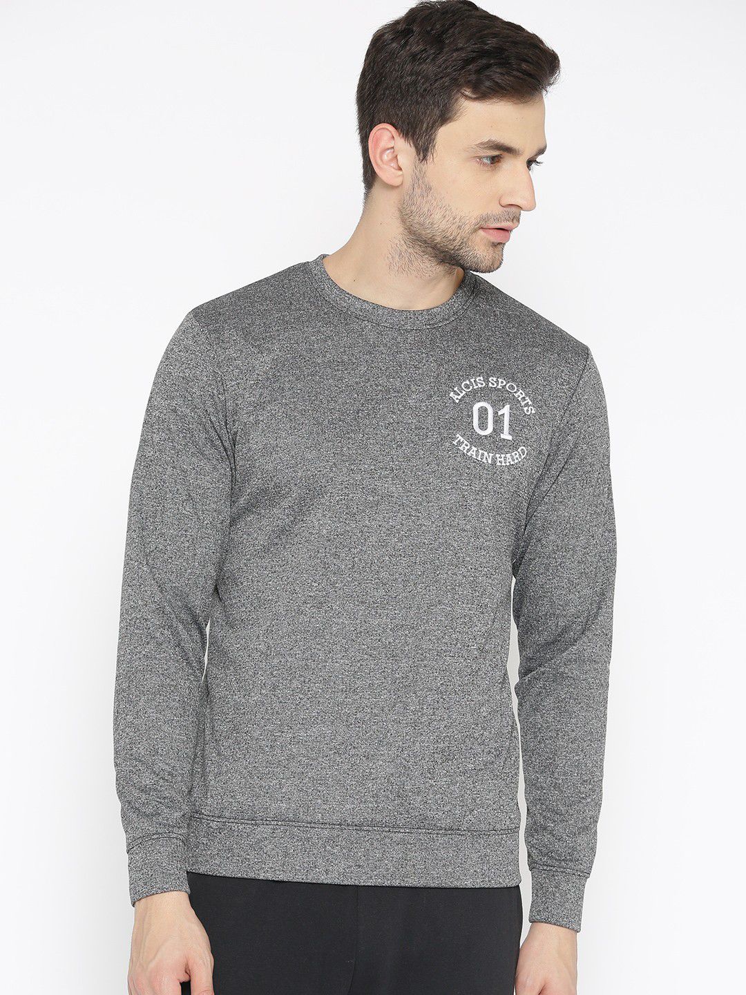     			Alcis Grey Polyester Fleece Sweatshirt Single Pack