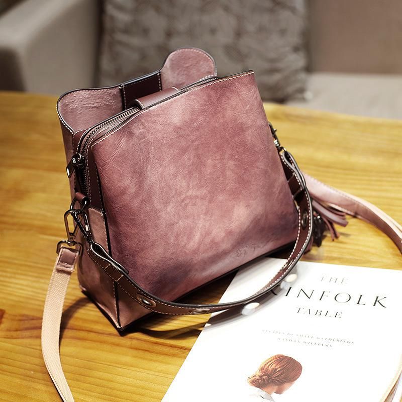 leather bucket bag crossbody