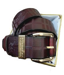 3D Western Mens Belt Leather Stitching Brown 1199
