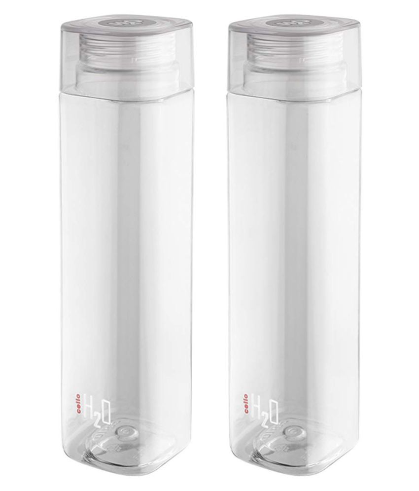 Cello H2o Squaremate White 1000 Ml Pet Water Bottle Set Of 2 Buy Online At Best Price In India Snapdeal