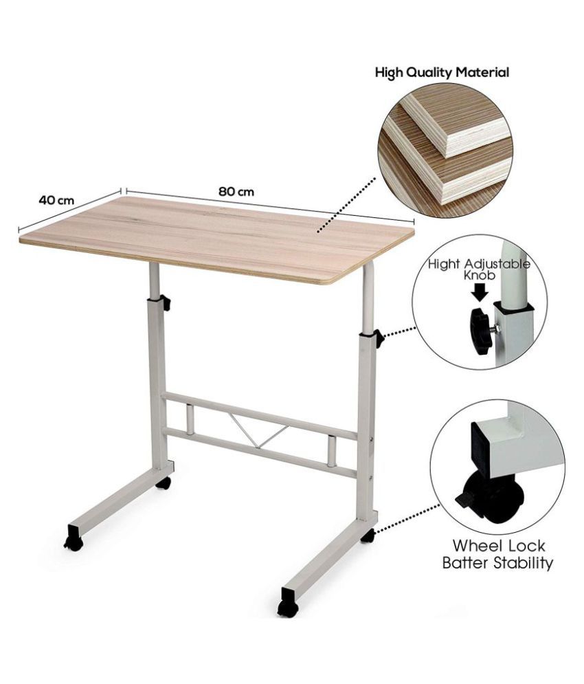 Cubix Laptop Stand Height Adjustable Movable Rolling Table Study