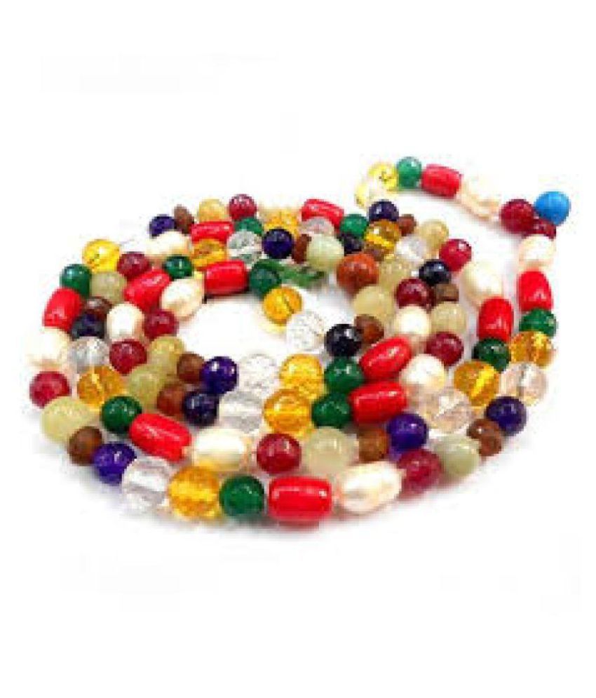 Navarat Mala Navratan beads lab certified nav mix stone beads mala ...