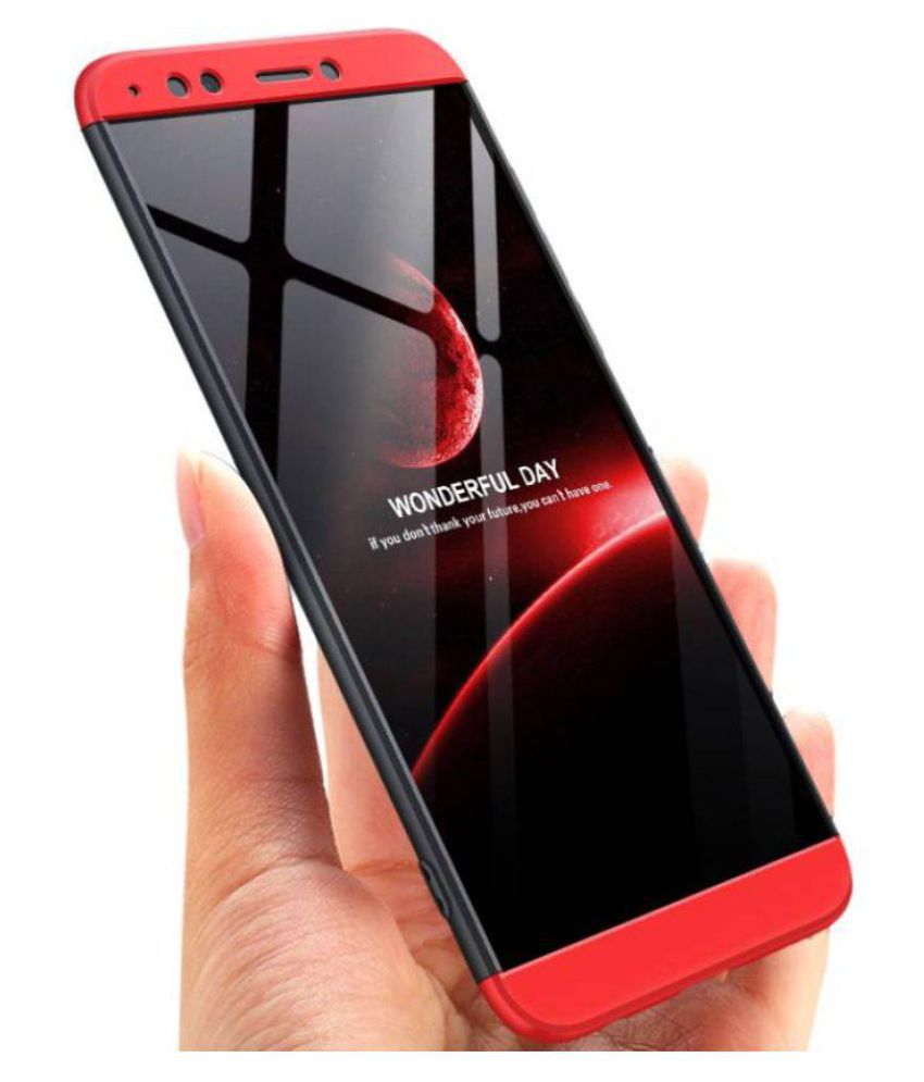 Honor 7A Shock Proof Case shopyholik - Red - Plain Back Covers Online ...