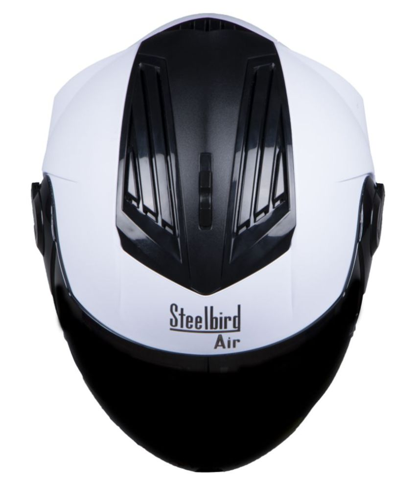 Steelbird SBA2 DASHING WHITE RAINBOW VISOR Full Face Helmet White L Buy Steelbird SBA2