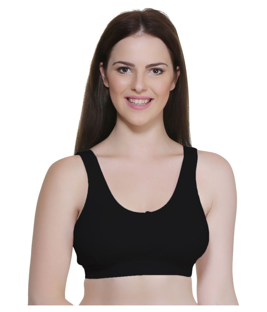     			TCG Cotton Lycra Air Bra - Black