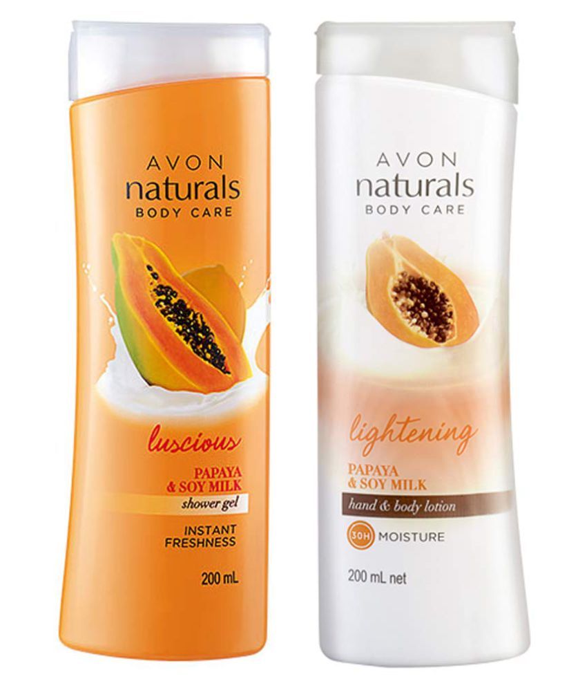 Avon Naturals Papaya Body Lotion & Shower Gel Body Lotion SPF 15 ( 400