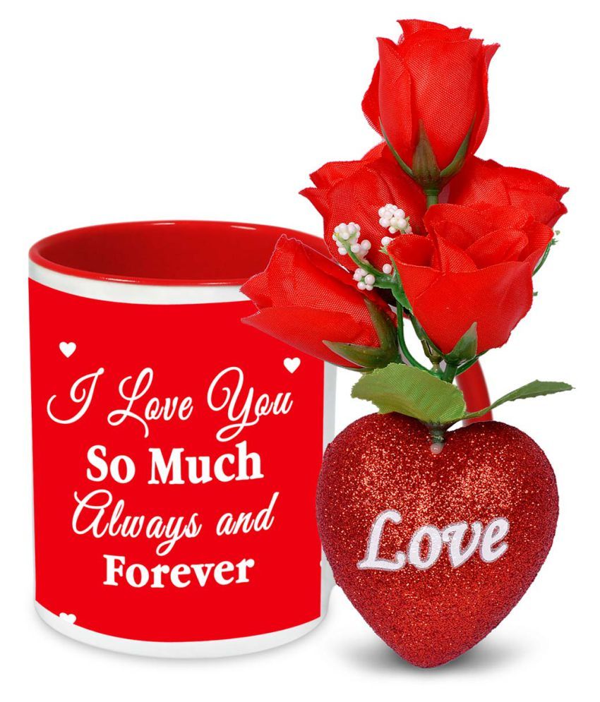 I Love You So Much Valentines Day Mug With 5 Roses Heart Buy Online At Best Price In India Snapdeal