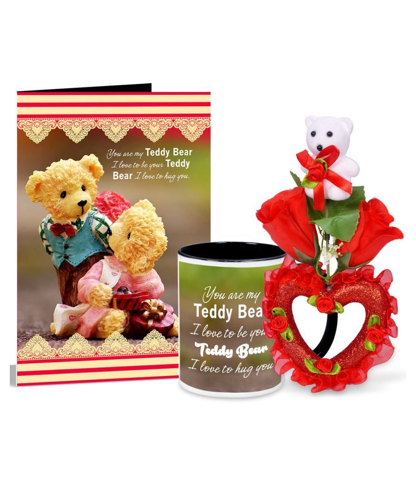 You Are My Teddy Bear Valentines Day Greeting Card Mug Hamper With 2 