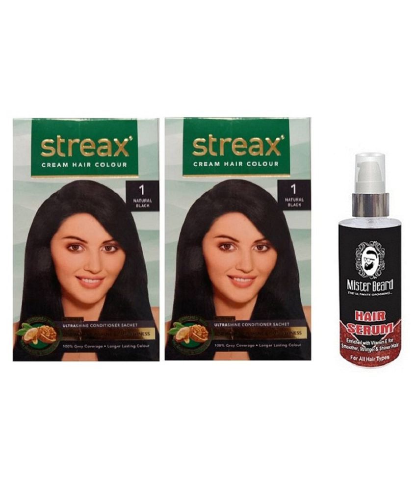 Mister Beard Hair Serum Streax Regular Natural Black 1 X 2