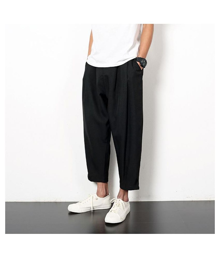 Hot Japanese Linen Fashion Crotch Pants Harem Pants Men Loose Leisure ...