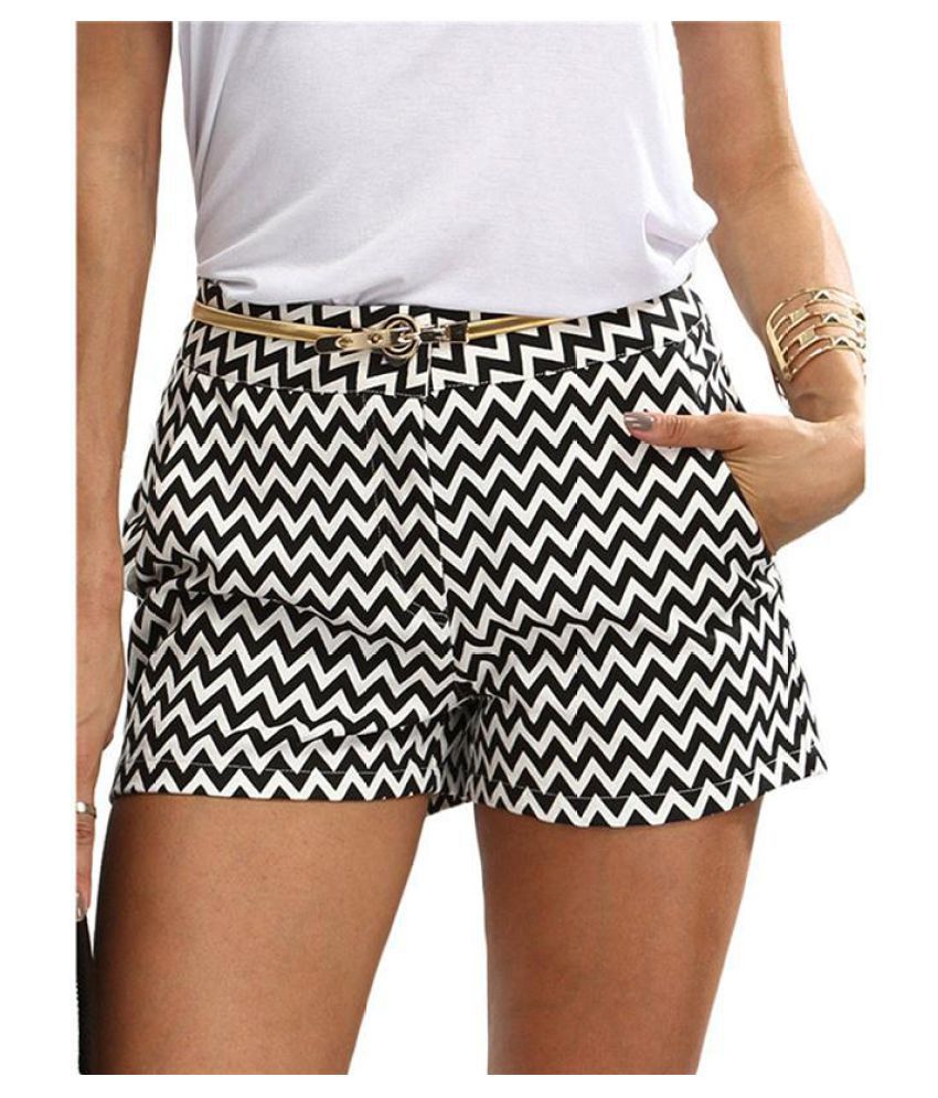 AJC Hot Pants white casual look Fashion Short Trousers Hot Pants 