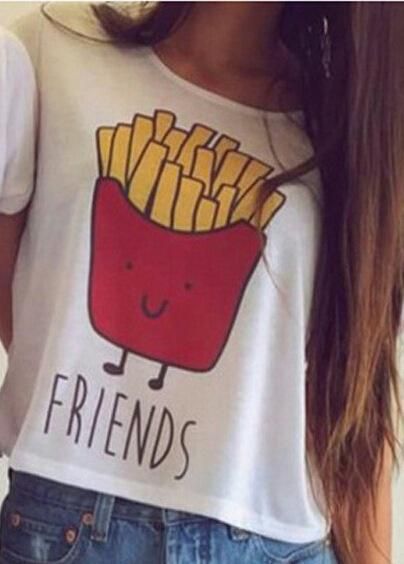 Buy Summer Women T-shirt Funny Best Friends T Shirt Donut And Coffee Duo  Flowy Print Tees Couple Tops Online at Best Prices in India - Snapdeal