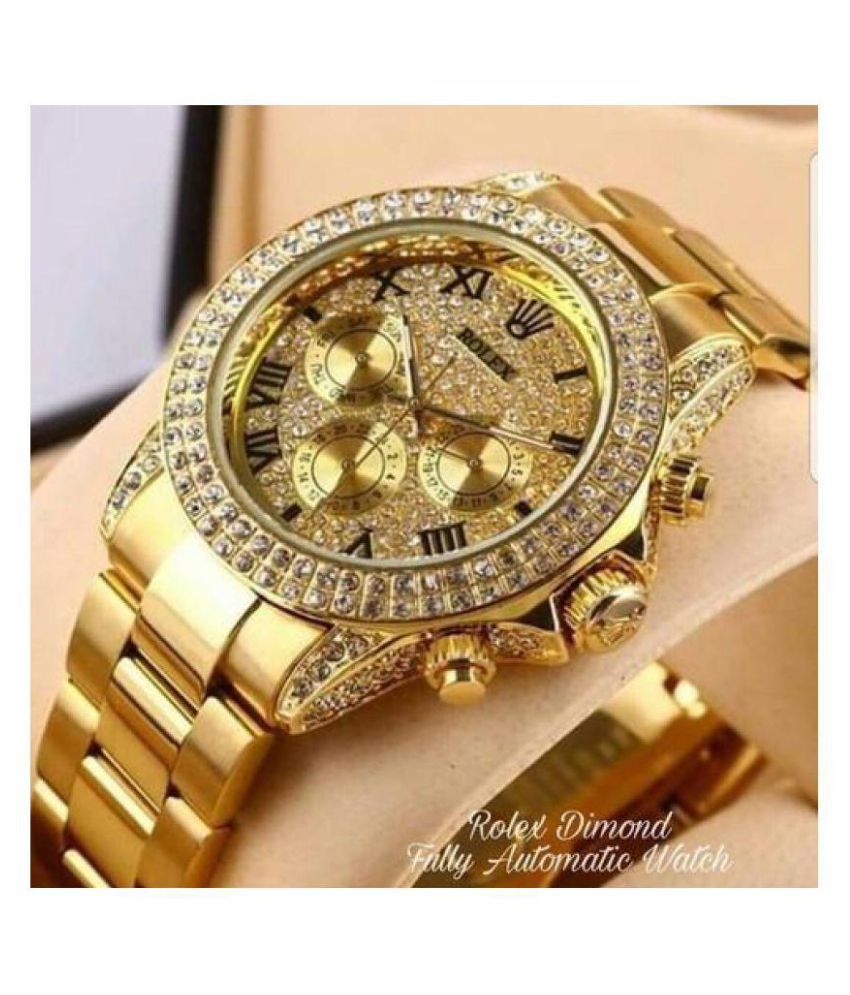 rolex diamond fully automatic watch