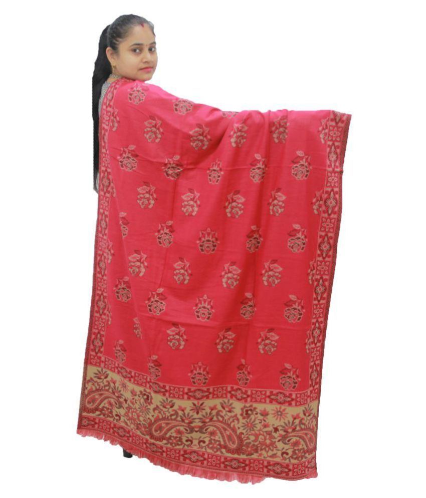 Vrinde Pink Kashmiri Shawl Price in India - Buy Vrinde Pink Kashmiri ...