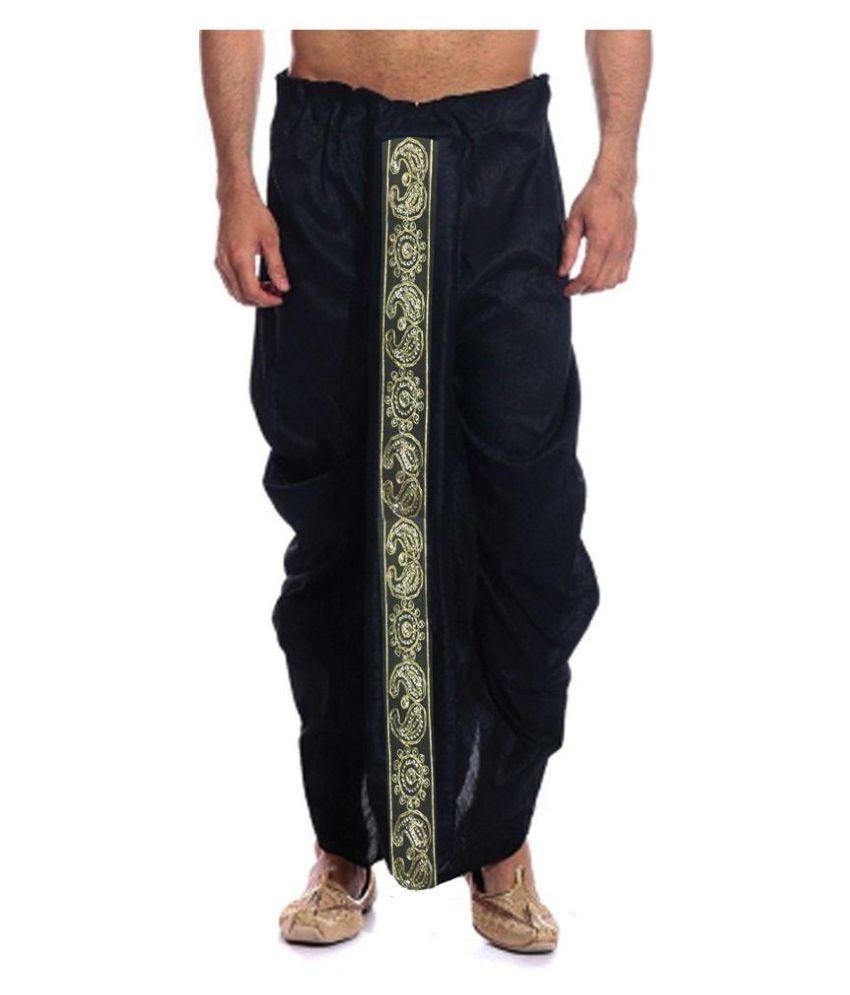 black shirt with dhoti