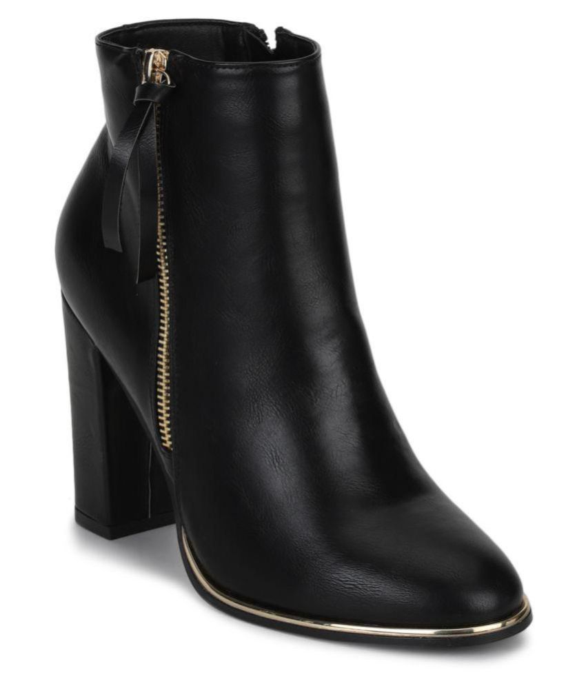 truffle collection mid heel ankle boots