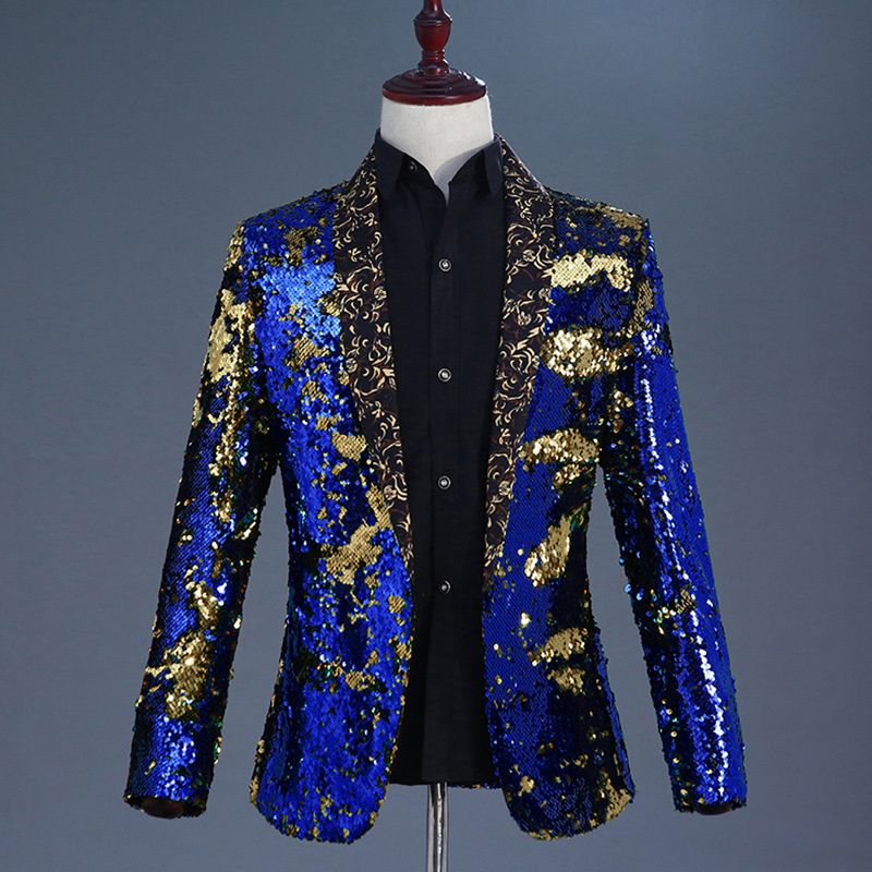 men's reversible sequin jacket