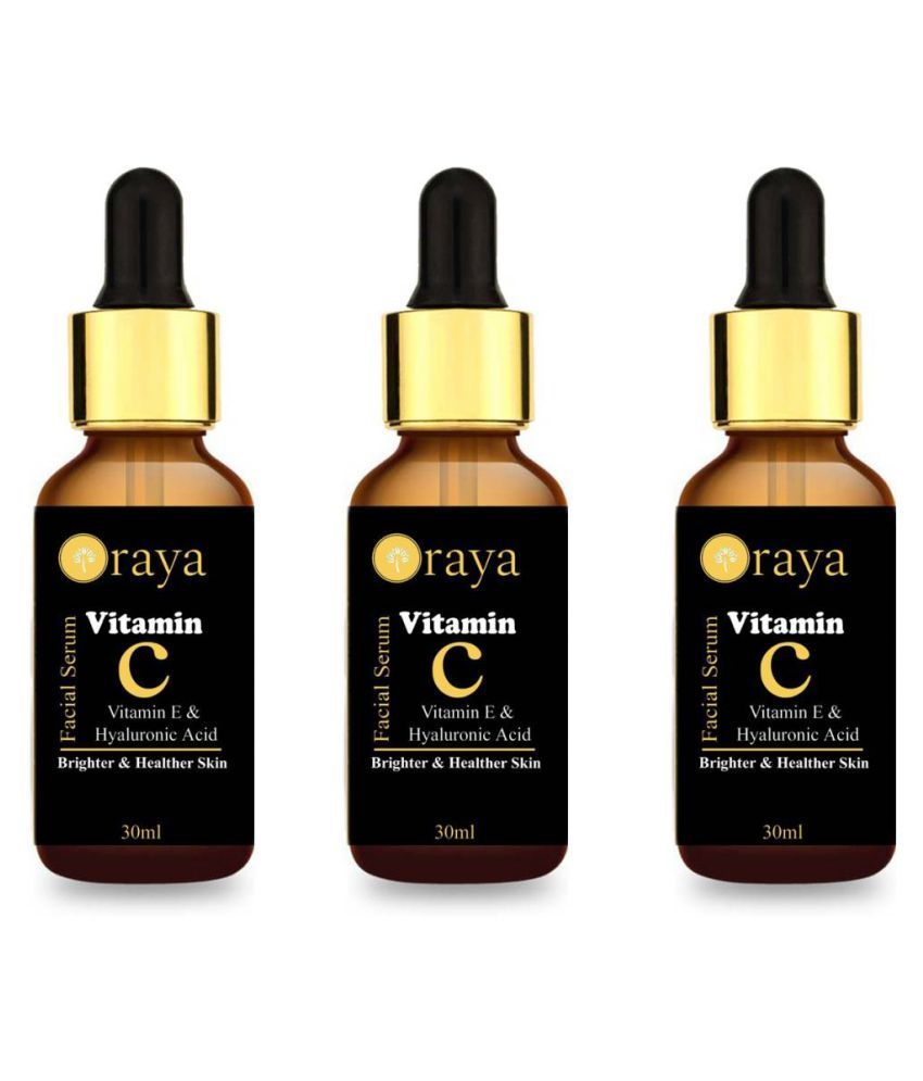     			ORAYA Vitamin-C Brightening Face Serum SPF 2 90 ml Pack of 3