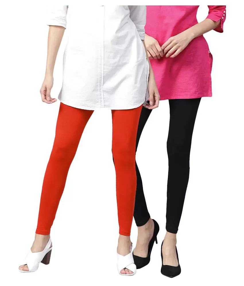 TCG Combo of 3 Leggings Maroon, Black & White_GL308 - Buy TCG Combo of 3  Leggings Maroon, Black & White_GL308 Online at Low Price - Snapdeal