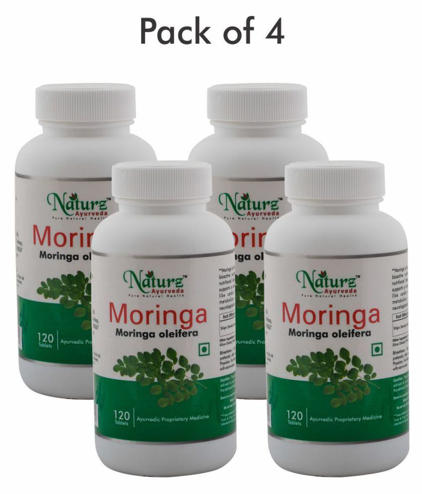 Naturz Ayurveda Moringa 120 Tablets 500 mg Pack of 4 Buy Naturz Ayurveda Moringa 120 Tablets