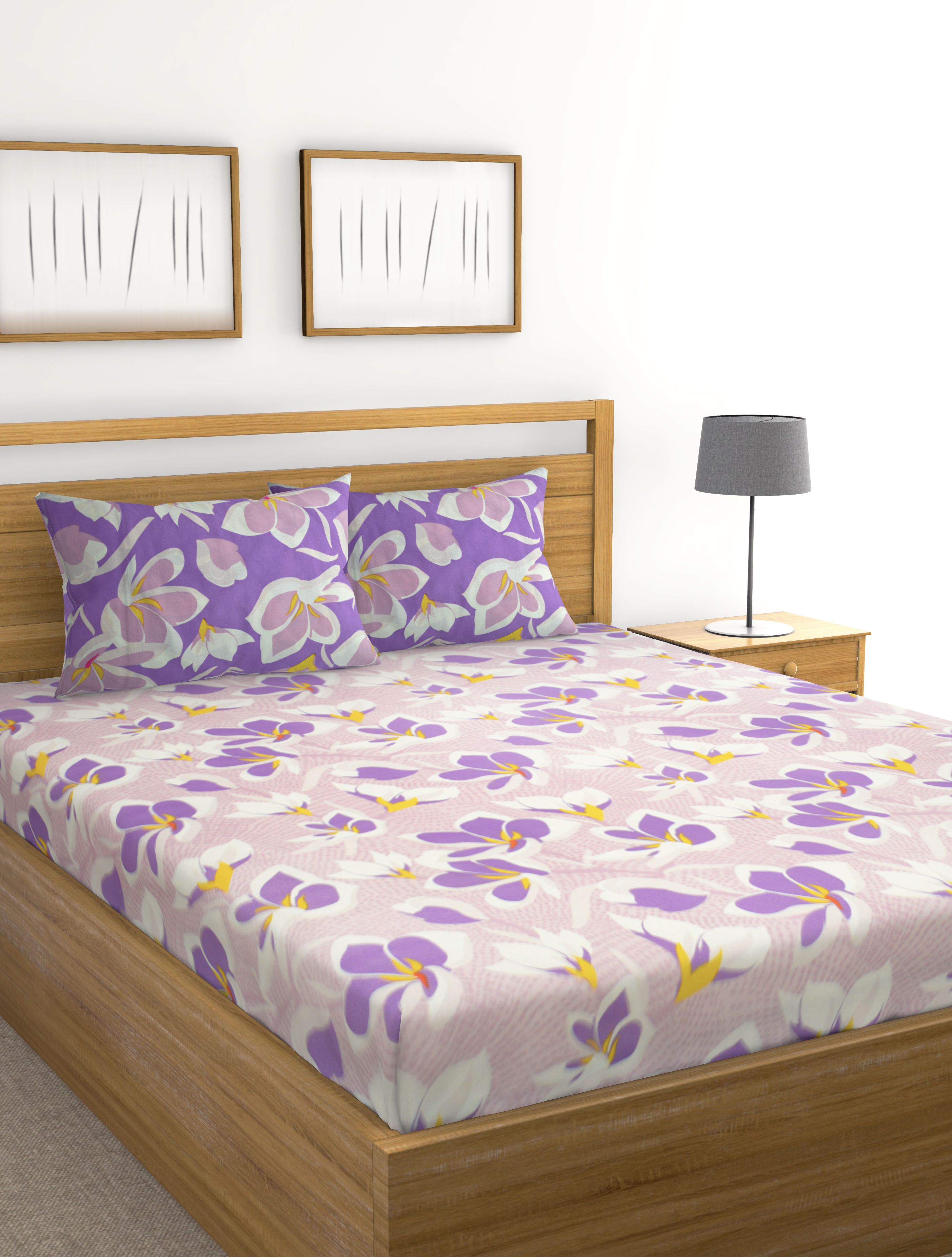 Raymond Home Cotton Double Bedsheet with 2 Pillow Covers Buy Raymond