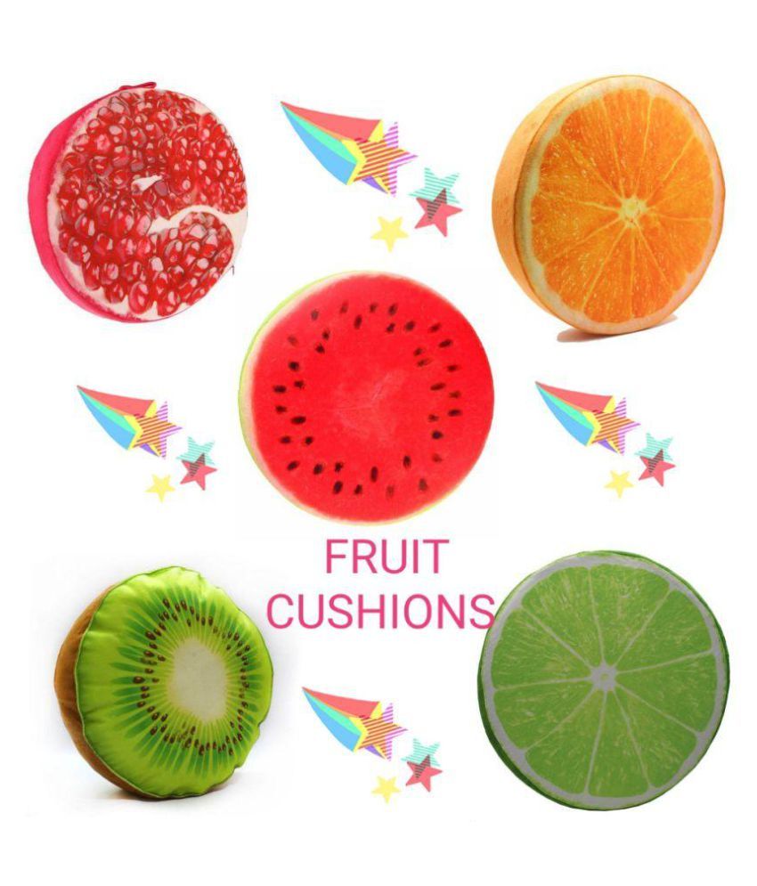 Style Maniac Presents Set Of 5 Fruit Pillow Back Shaped Decorative