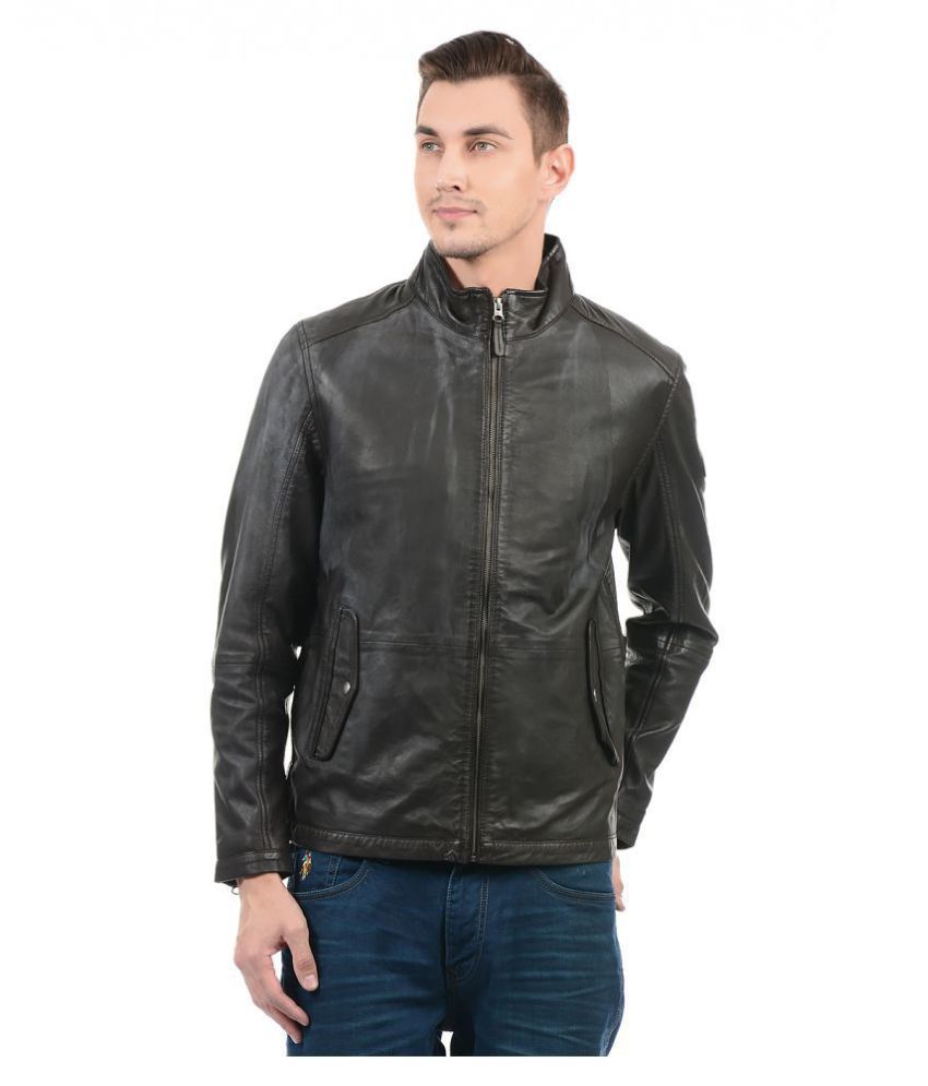 U.S. Polo Assn. Brown Biker Jacket - Buy U.S. Polo Assn. Brown Biker ...