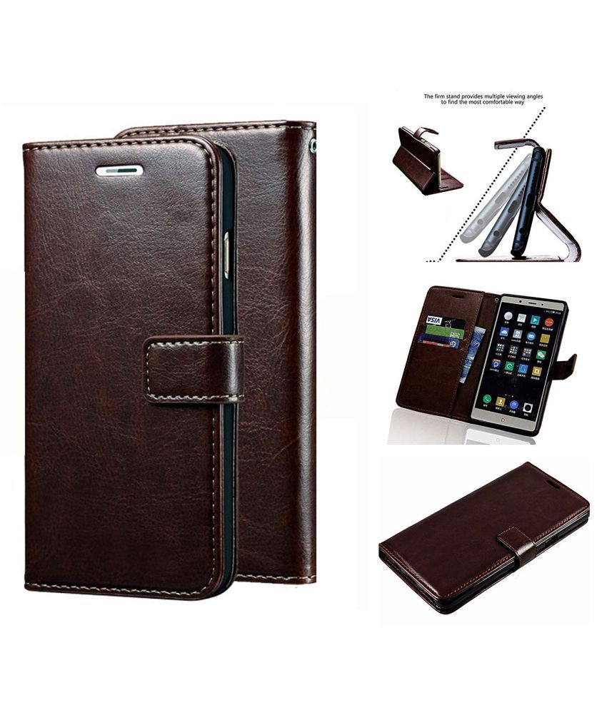 Samsung Galaxy J2 2018 Flip Cover by Designer Hub Brown