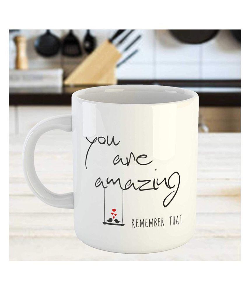 IMPRINT You are Amazing Remember That Inspirational Quotes Printed Coffee Mug White 11 oz by IMPRINT IMPRINT You are Amazing Remember That Inspirational Quotes Printed Coffee Mug White 11 oz by IMPRINT