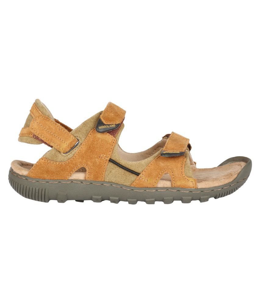 Woodland Camel Leather Sandals Price in India- Buy ...