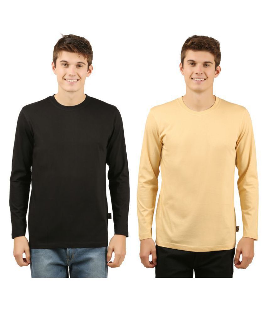     			Zebu Black Full Sleeve T-Shirt Pack of 2