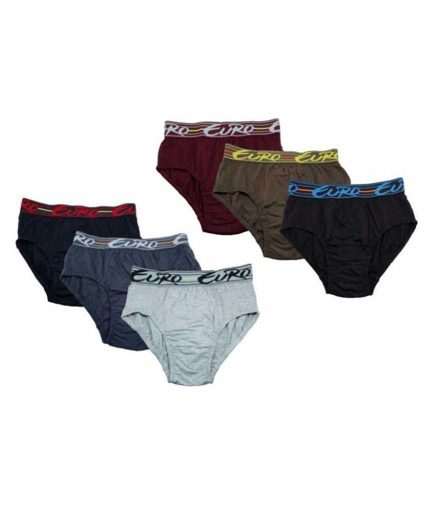 Euro Multi Brief Pack of 6 - Buy Euro Multi Brief Pack of 6 Online at