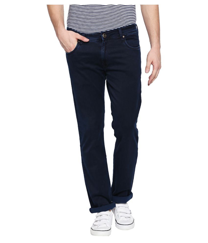 D'COT Navy Blue Regular Fit Jeans - Buy 