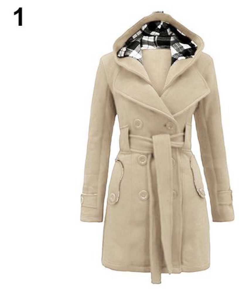 Women Fashion Warm Hooded Jacket Double 