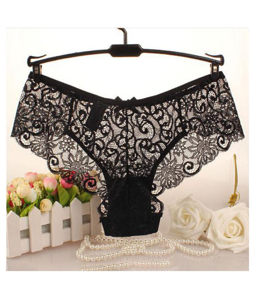 Buy Womens Sexy Sheer Floral Lace Mid Rise Thong Panties Briefs Erotic