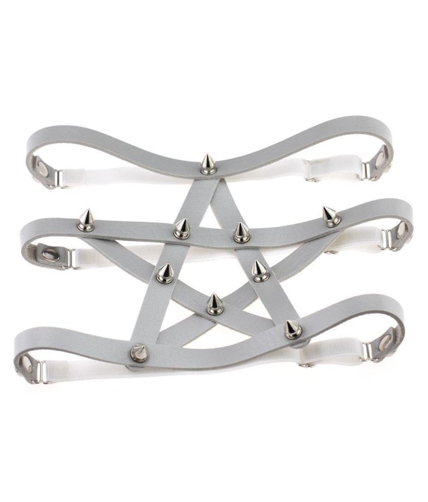 Buy Sexy Rivets Star Faux Leather Cosplay Women Harajuku Punk Leg Ring