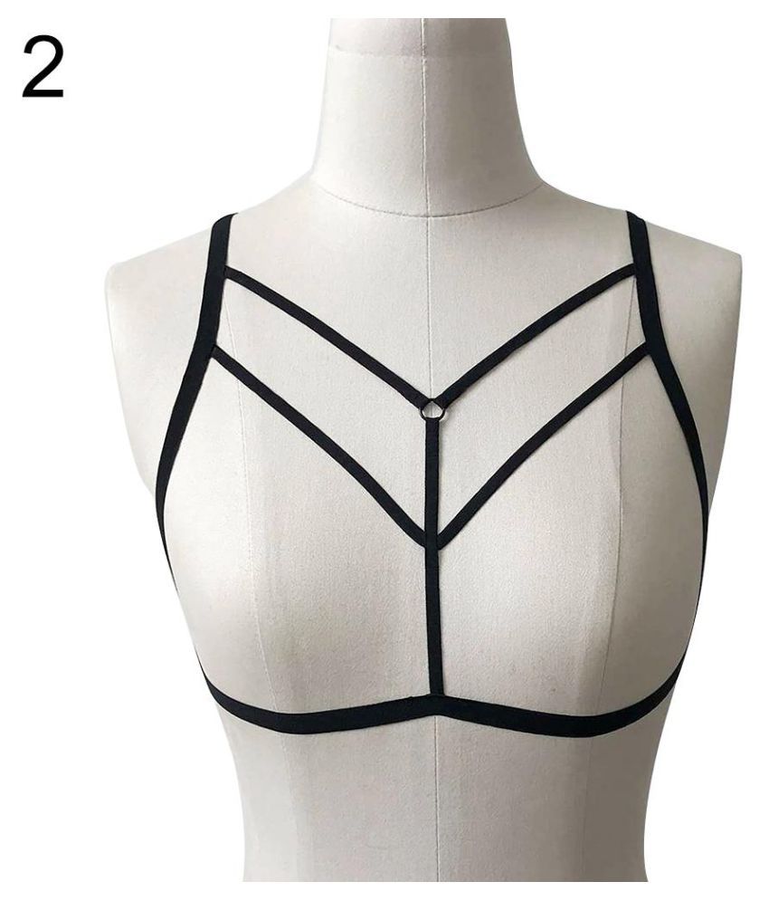Buy Sexy Women Hollow Out Elastic Cage Bra Bandage Strappy Bustier ...