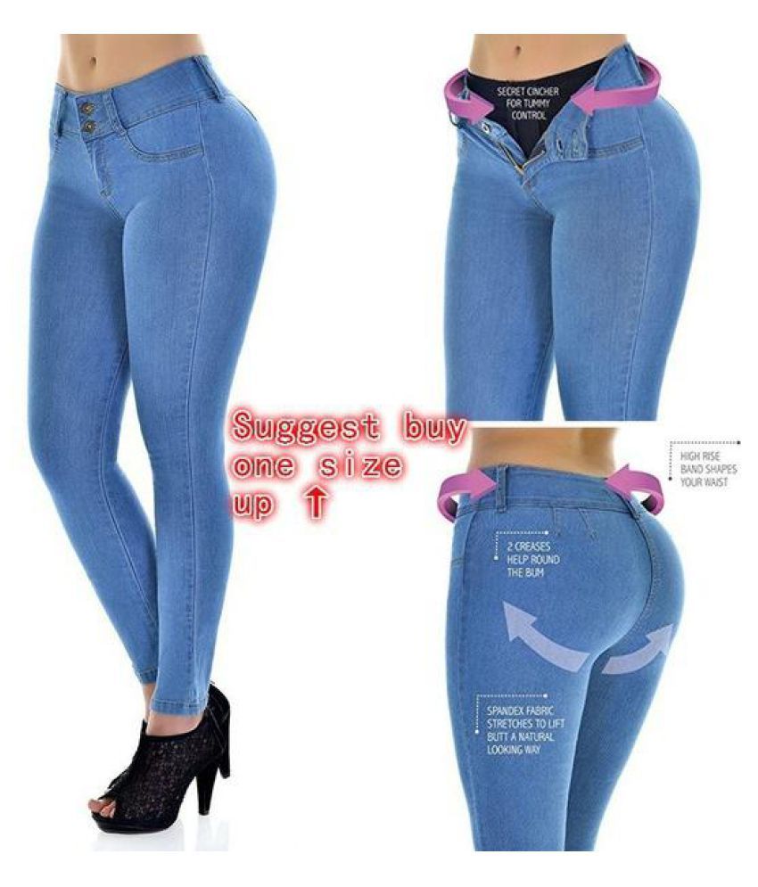 Women Stretch Skinny Leg Pants Butt 