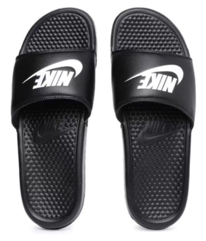 Nike Black Slide Flip flop Price in India- Buy Nike Black Slide Flip ...