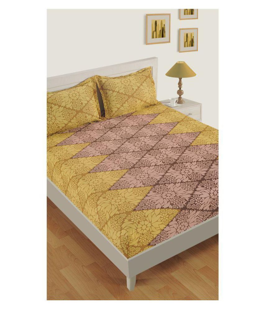 Swayam Cotton King Size Bed Sheet With 2 Pillow Covers Buy Swayam