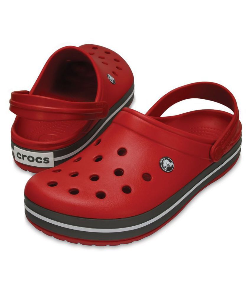 Crocs Relaxed Fit Crocband Red Croslite Floater Sandals - Buy Crocs ...