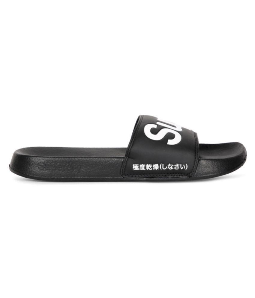 superdry black flip flops