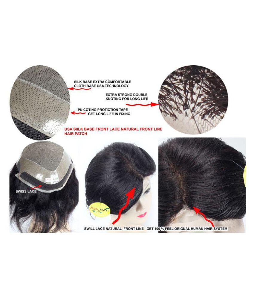 Ritzkart 100 Human Hair Front Lace Men Patch Thin Skin Front