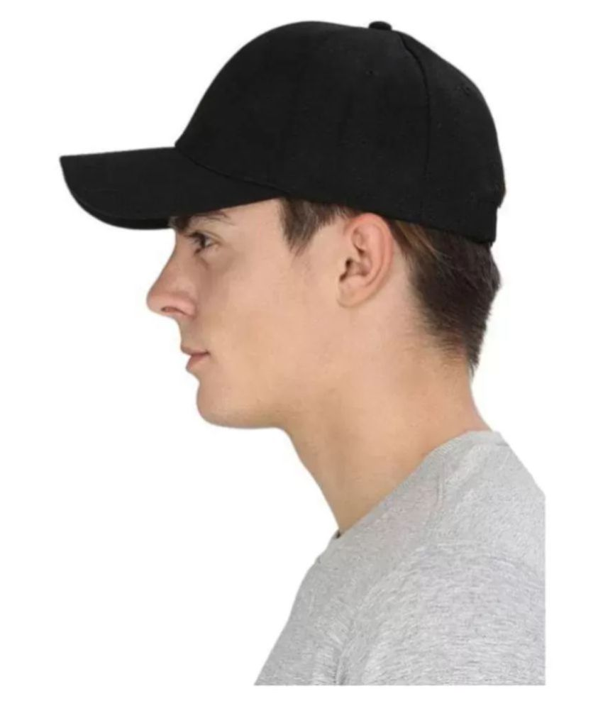 plain black cap india